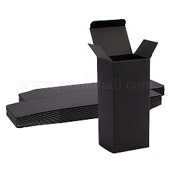 Cajas de papel rectangulares, para envases de vasos, negro, 17x6.2x7.9 cm