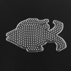 Fisch abc Kunststoff pegboards für 5x5mm Heimwerker Fuse beads verwendet, Transparent, 100x143x5 mm