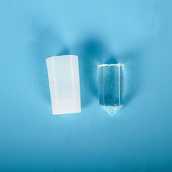 振り子結晶シリコンモールド  水晶ペンダント型  UVレジン用  エポキシ樹脂ジュエリー作り  ホワイト  2.3x1.8x4.5cm  内径：1.5x2のCM