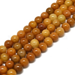 Natürliche Jade Perlen Stränge, Runde, 6 mm, Bohrung: 0.8 mm, ca. 65 Stk. / Strang, 15.75'' (40 cm)