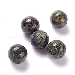 Perles de pierre de sang de dragon naturel, pas de trous / non percés, pour création de fil enroulé pendentif , ronde, 20mm