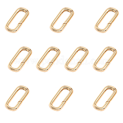 Chgcraft 10 pz 14k oro riempito chiusura ovale chiusura a molla connettore in ottone porta a molla anelli per gioielli fai da te che trovano collana braccialetto, 10x19x2.5mm