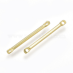 Messingverbinder Stecker, echtes 18k vergoldet, 20x2x1.5 mm, Bohrung: 1 mm