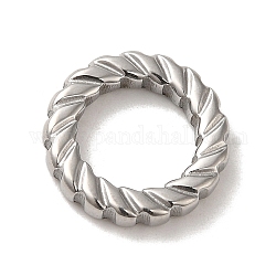 Anillos de enlace de 304 acero inoxidable, anillo trenzado, color acero inoxidable, 14.5x2.5mm, diámetro interior: 9 mm