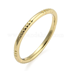Gestellplattierung Messingringe, langlebig plattiert, strukturierter, stapelbarer dünner Ring für Frauen, golden, uns Größe 8 1/4 (18.3mm), 1.8 mm