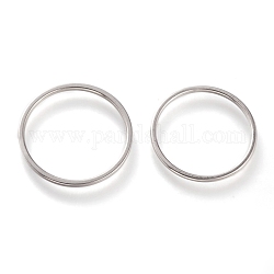 304 плоское кольцо из нержавеющей стали, цвет нержавеющей стали, 1 мм, размер США 7~7 3/4 (17.3~17.9 мм)