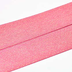 Rubans polyester gros-grain pour emballage de cadeaux, perle rose, 7/8 pouce (22 mm), environ 100yards / rouleau (91.44m / rouleau)