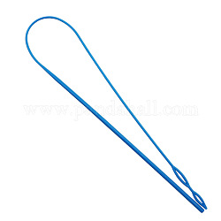Infila coulisse in plastica, strumento di sostituzione del cordoncino del filo, per nastro elastico in filato di lana, blu fiordaliso, 580mm