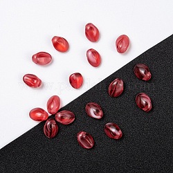 Perles de verre tchèques, pétale de tulipe / pétale de lys, brun, 8.5x6x4mm, Trou: 1mm, environ 37 pcs/10 g