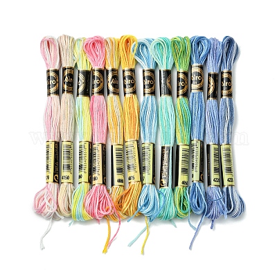 6-слойная полиэфирная нить для вышивания OCOR-FZ0001-01J-1