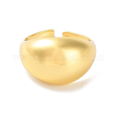 Anello per polsino aperto in ottone semplice&nbsp;RJEW-E292-10G-1