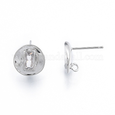 Латунные серьги-гвоздики из циркония KK-F841-13P-1