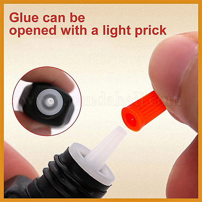 80 шт. сменные колпачки для бутылочек с клеем из полипропилена FIND-BC0003-59-1