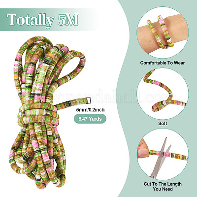 5 м шнур с эластичной обмоткой в этническом стиле&nbsp;OCOR-TA0002-44D-1