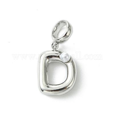 Покрытие стойки латунь с АБС-пластиком жемчуг европейские подвески KK-G501-02D-P-1