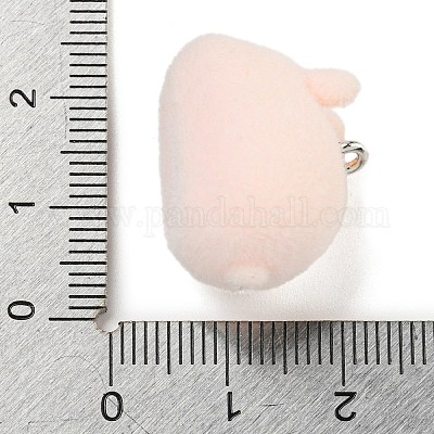 Милые подвески из флокированной смолы RESI-L043-02P-01-1