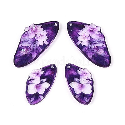 Подвески из прозрачной эпоксидной смолы RESI-T057-33D-1