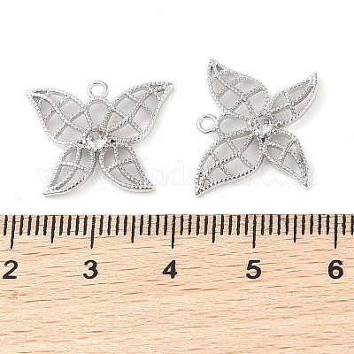 Латунные микропаве прозрачные подвески с фианитом KK-Q816-17P-1