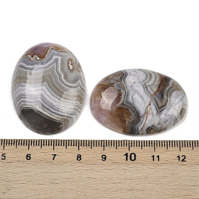 Подвески из натурального аметиста и кружевного агата G-A244-12B-02-1