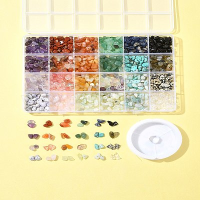 Наборы для самостоятельного изготовления браслетов из натуральных и синтетических драгоценных камней DIY-FS0008-22-1