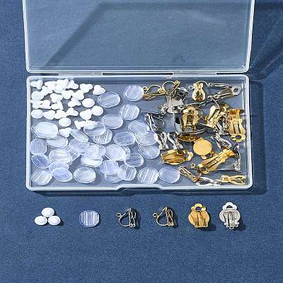 Фурнитура для сережек-клипс из нержавеющей стали 304 STAS-FS0001-59-1