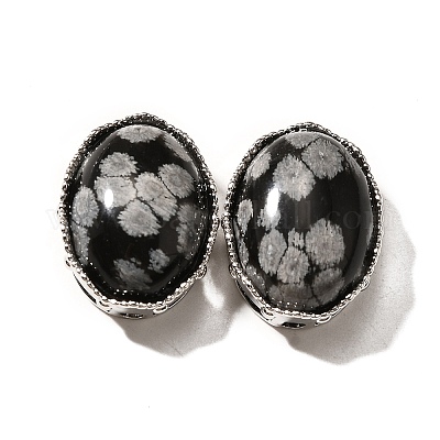 Многожильные звенья из натурального снежного обсидиана KK-M304-03P-10-1