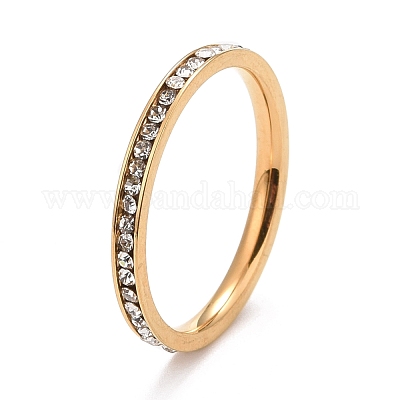 Кольца со стразами из нержавеющей стали 304 STAS-D178-02G-02-1