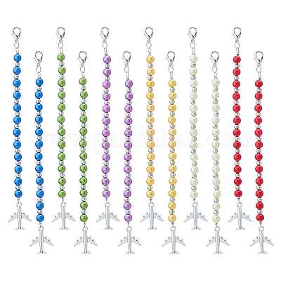 Сменные ползунки на молнии из плоского сплава и АБС-пластика с имитацией жемчуга и бисером&nbsp;HJEW-FH00031-1