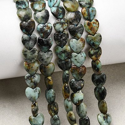 Бусы натуральная африканская бирюза (яшма) G-P575-C18-6mm-1