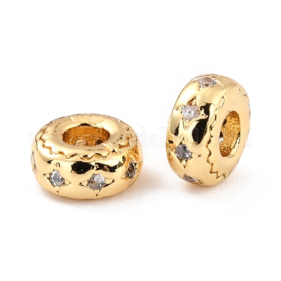 Латунные микропаве из прозрачного кубического циркония ZIRC-P091-05A-G-RS-1