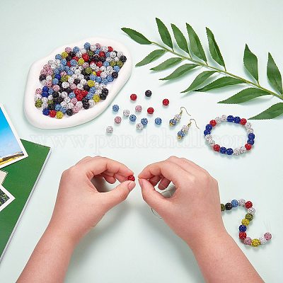 Pave disco бусины RB-SZ0001-09B-1