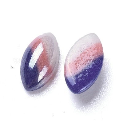 Непрозрачные стеклянные кабошоны GGLA-S038-03F-5x10-1