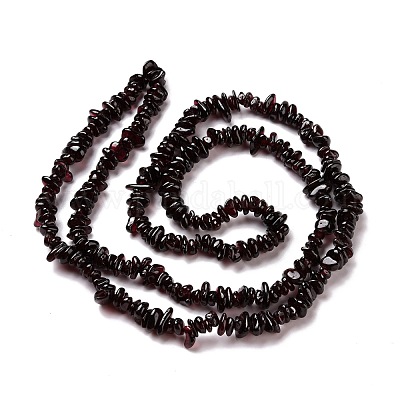 Гранат природный бисер нитей F065-01-1