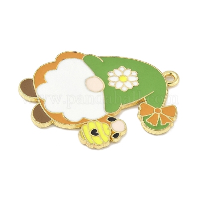 Эмалевые подвески из сплава на тему пчел FIND-M083-06C-G-1