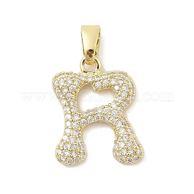 Латунные микро проложить кубического циркония подвески ZIRC-C012-01G-18-1
