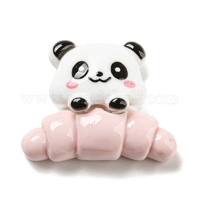 Кабошоны из непрозрачной смолы на тему панды RESI-Q227-09-1