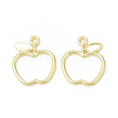 Подвески из сплава Apple с открытой задней панелью и стойкой FIND-G052-48LG-1