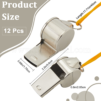 Свисток из нержавеющей стали с веревкой NJEW-CN0001-11B-1