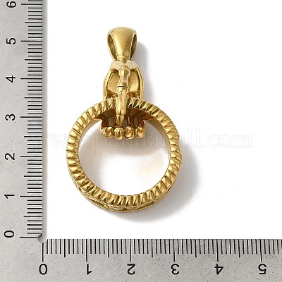 Большие подвески из нержавеющей стали 304 с вакуумным покрытием PVD STAS-B069-52G-1