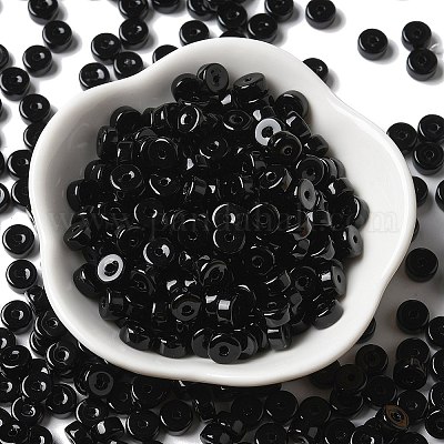 Непрозрачные цветные стеклянные бусины X-SEED-E001-P3x6mm-10-1