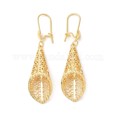 Серьги из латуни с покрытием стойки EJEW-U012-08G-1