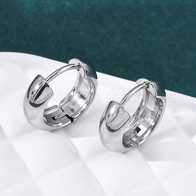 Серьги-кольца из хирургической нержавеющей стали 316 для женщин EJEW-G429-01C-P-1