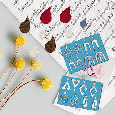 Акриловая серьга ручной работы шаблон DIY-WH0359-062-1