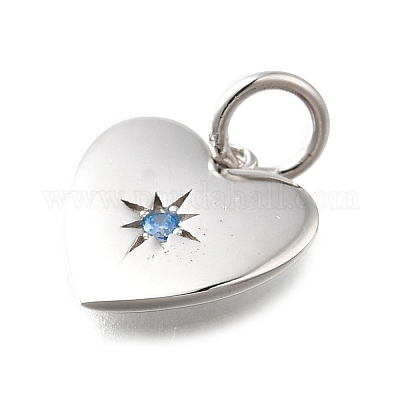 925 стерлингового серебра микро Pave прозрачные кубические циркониевые подвески STER-V001-01P-03-1