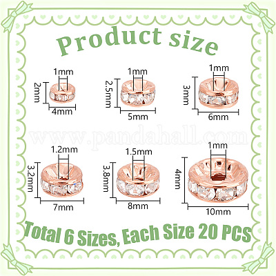 Латунные бусины разделители для поставки стразов RB-PH0008-22RG-NF-1