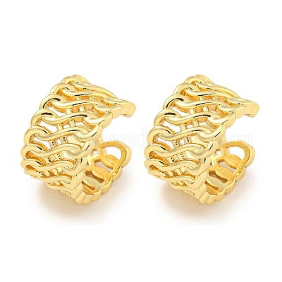 Серьги-манжеты из латуни EJEW-C104-144G-1