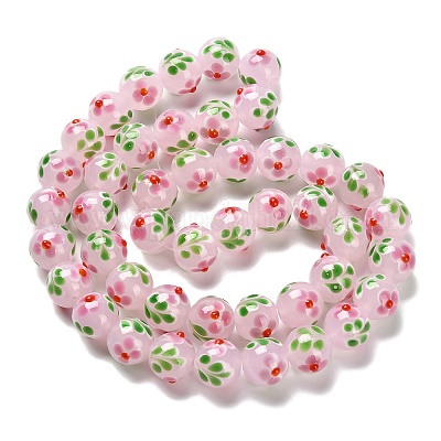 Нити бугорчатых бусин ручной работы в технике лэмпворк LAMP-A005-01E-1