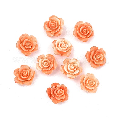 Резные бусины из окрашенного синтетического коралла&nbsp;CORA-C004-01A-1