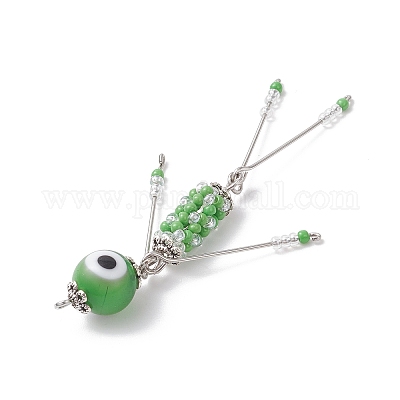 Подвески в виде человека из стеклянных бус PALLOY-MZ00997-03-1