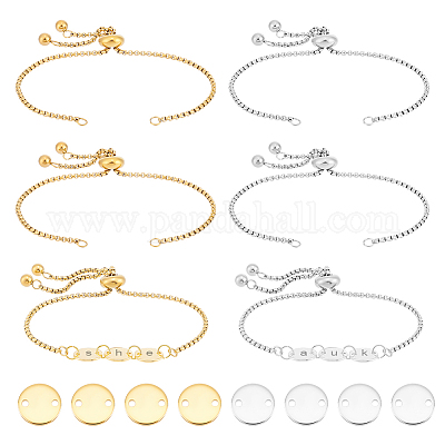 Набор для изготовления браслета с плоским круглым слайдером своими руками DIY-UN0005-58-1